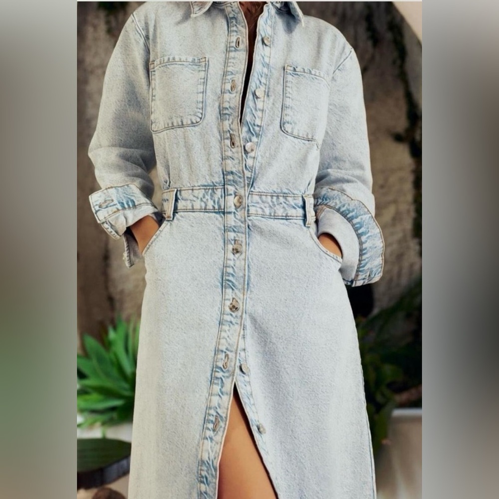 Denim Maxi Dress - Picture 3 of 13
